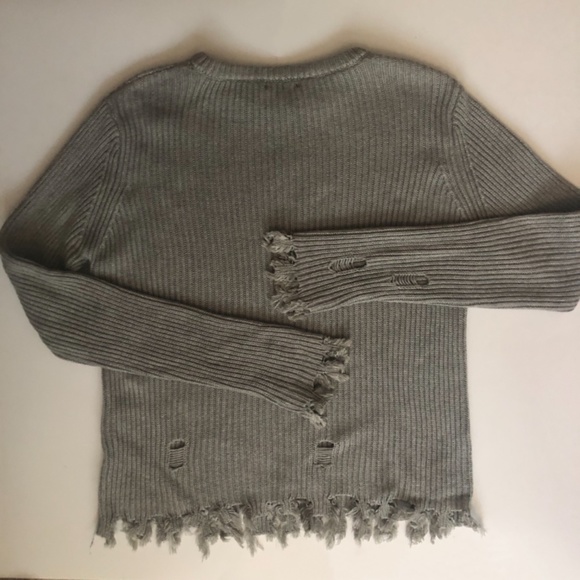SEN1 Distressed, Cashmere Blend, Ribbed Sweater small to med fit - Picture 3 of 12
